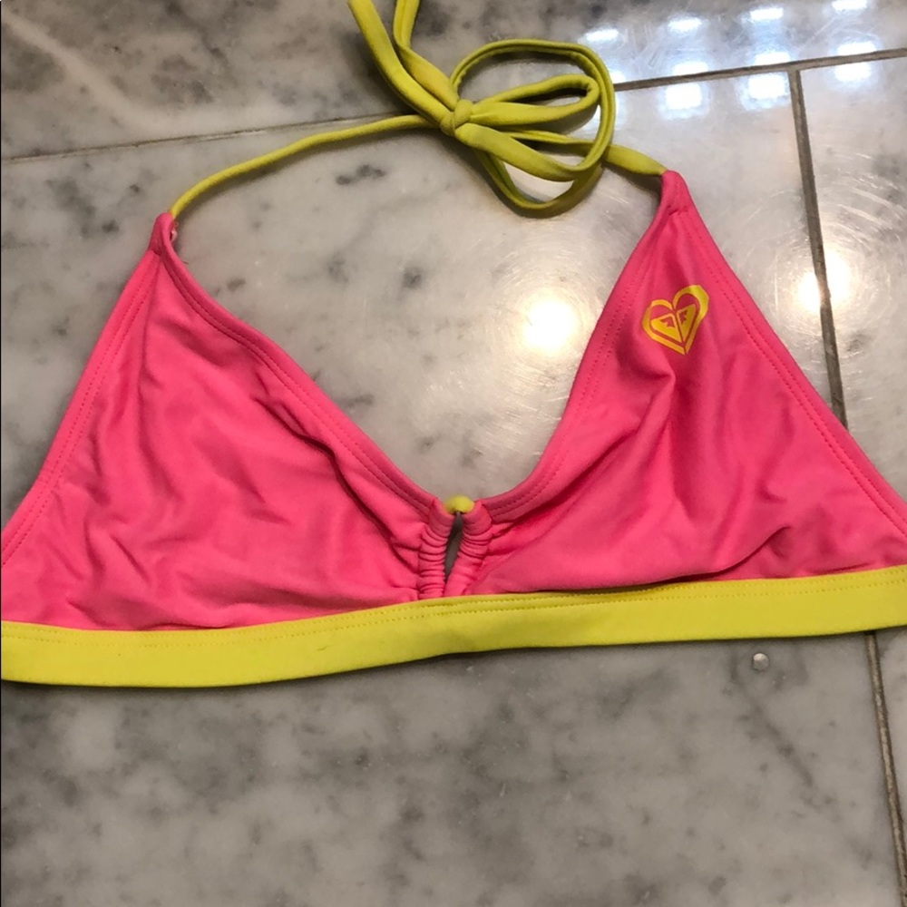 Neon Keyhole Bralette Style Bikini Top